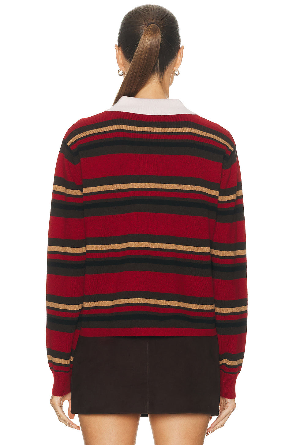Cropped Stripe Rugby Sweater