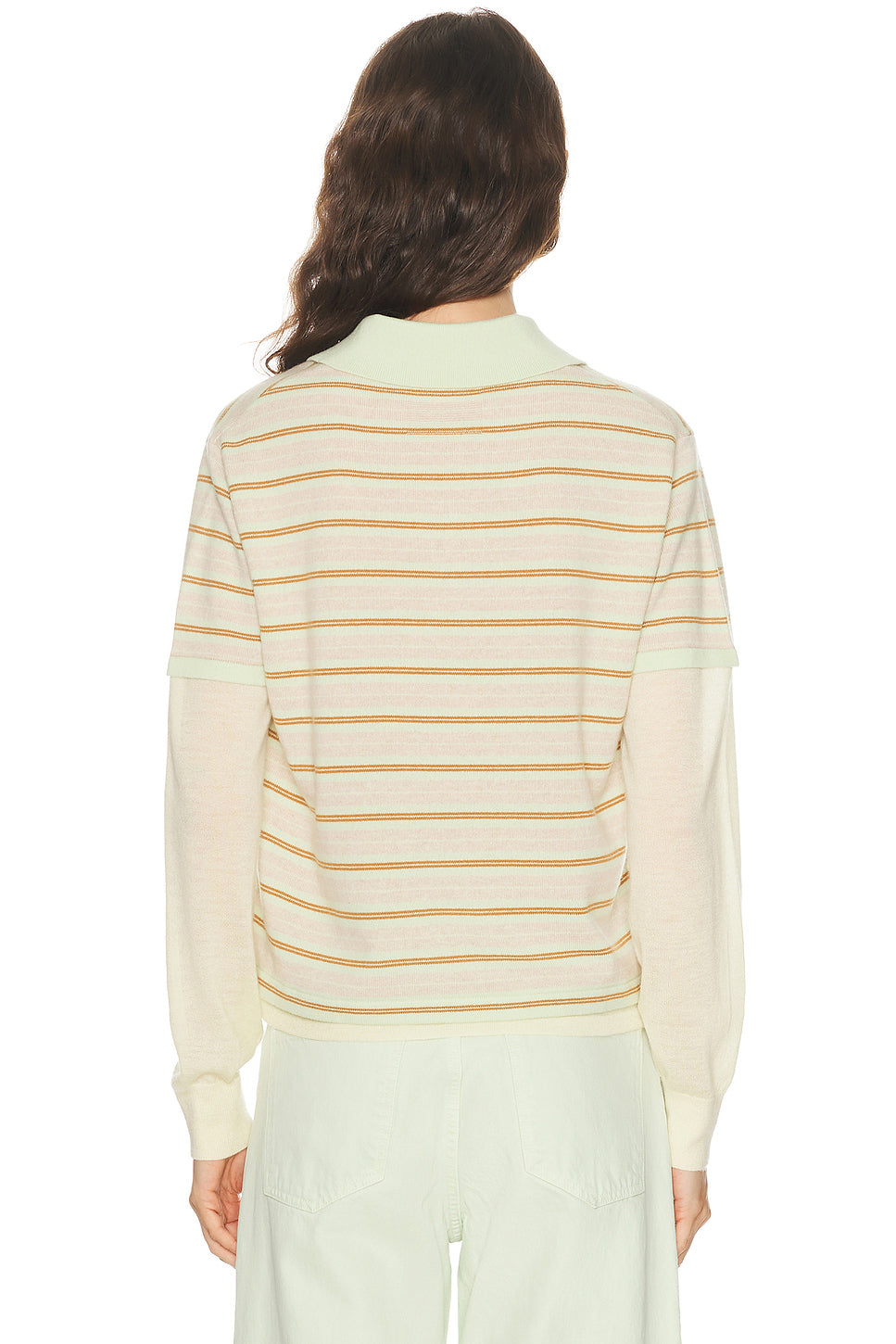 Layered Stripe Rugby Sweater
