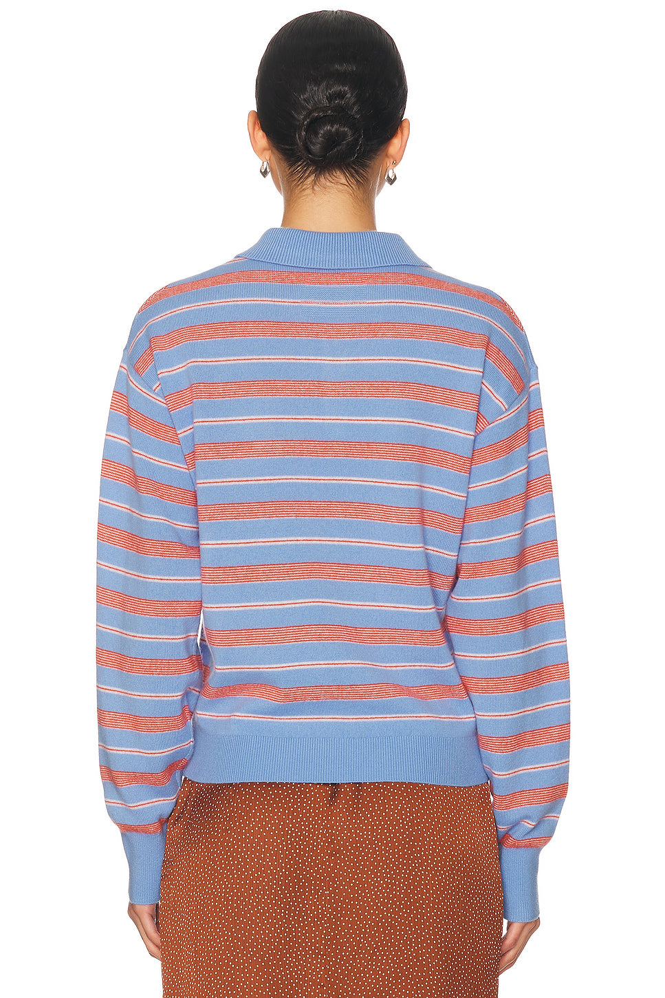 Collegiate Stripe Polo Cashmere Sweater