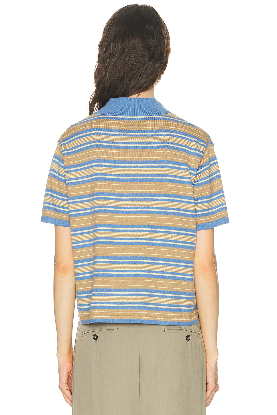 Short Sleeve Stripe Rugby Top