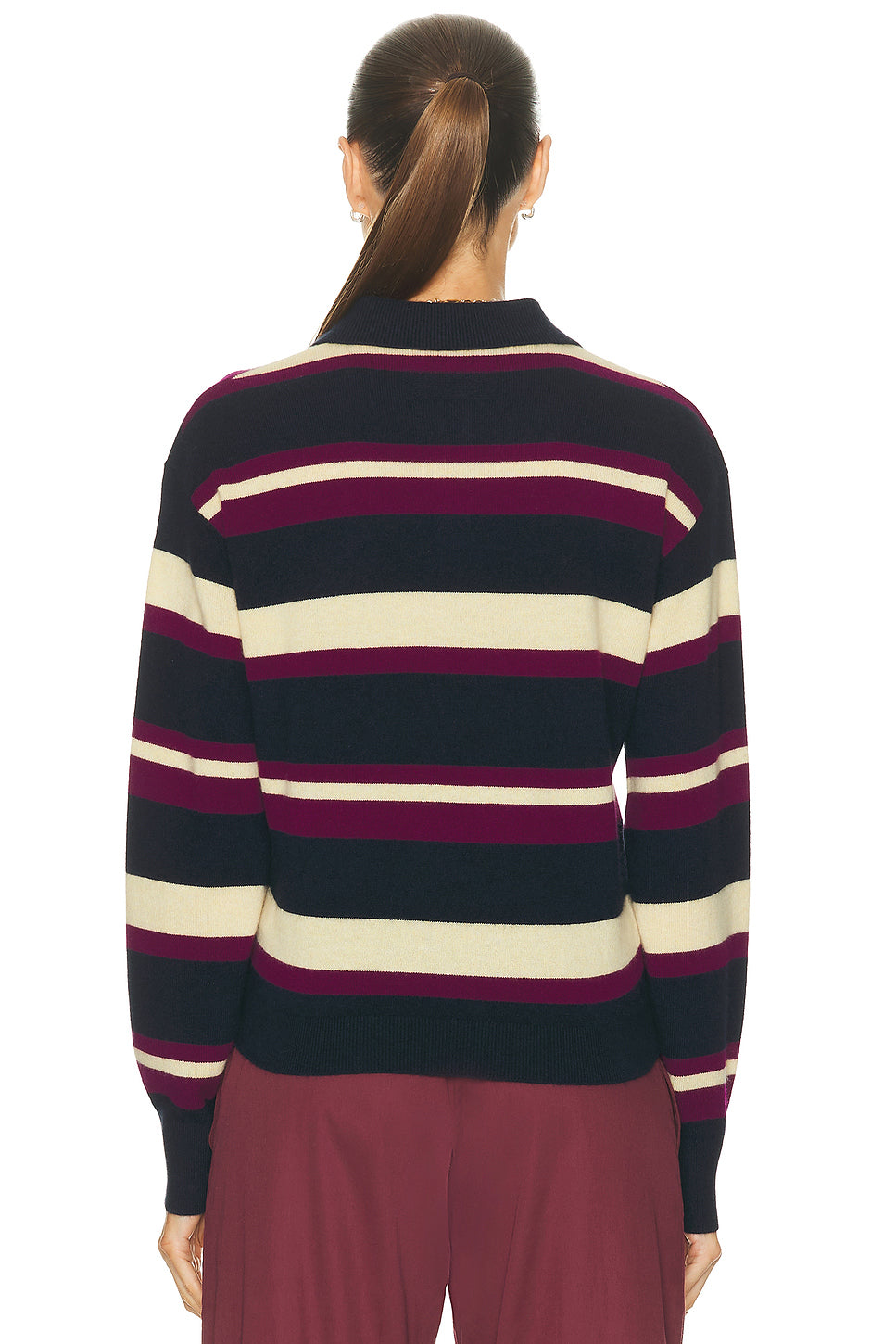Collegiate Stripe Polo Top