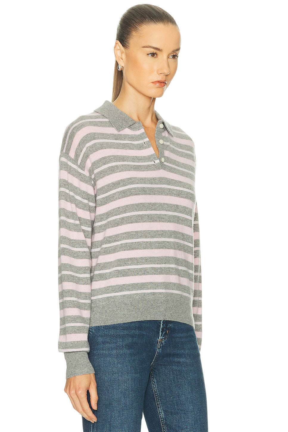 Collegiate Stripe Polo Top