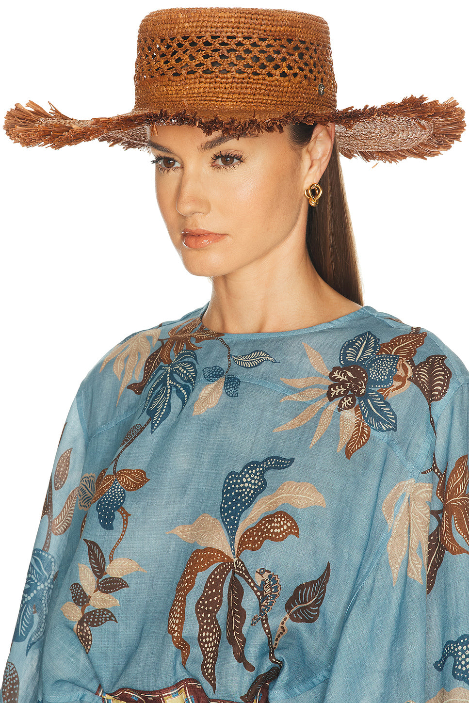 Ivy Raffia Boater Hat