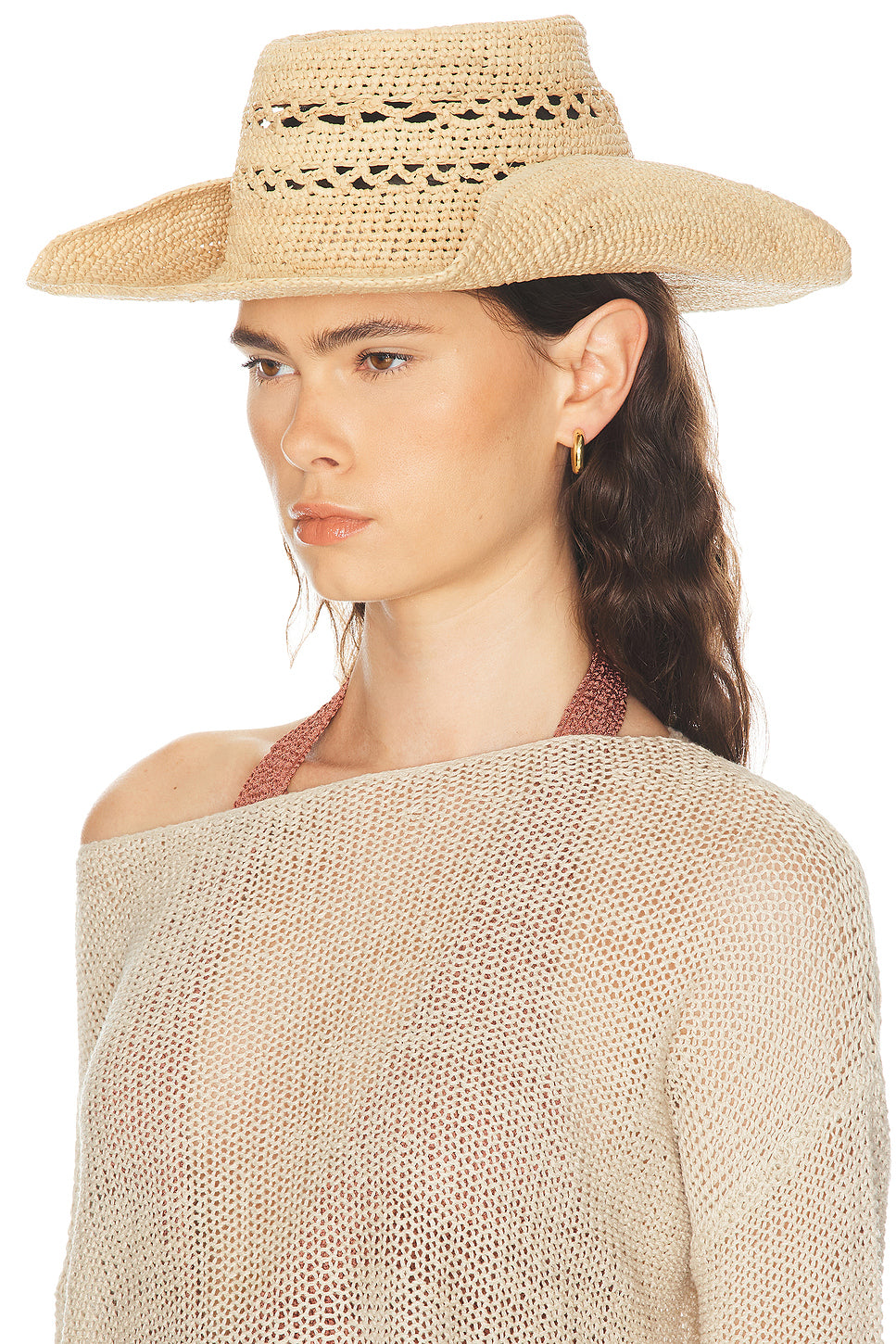 Gwen Raffia Fedora Hat