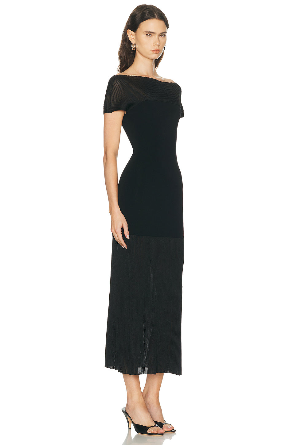 Contrast Knit Dress