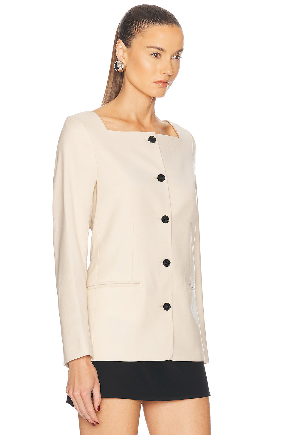 Square Neck Blazer Top