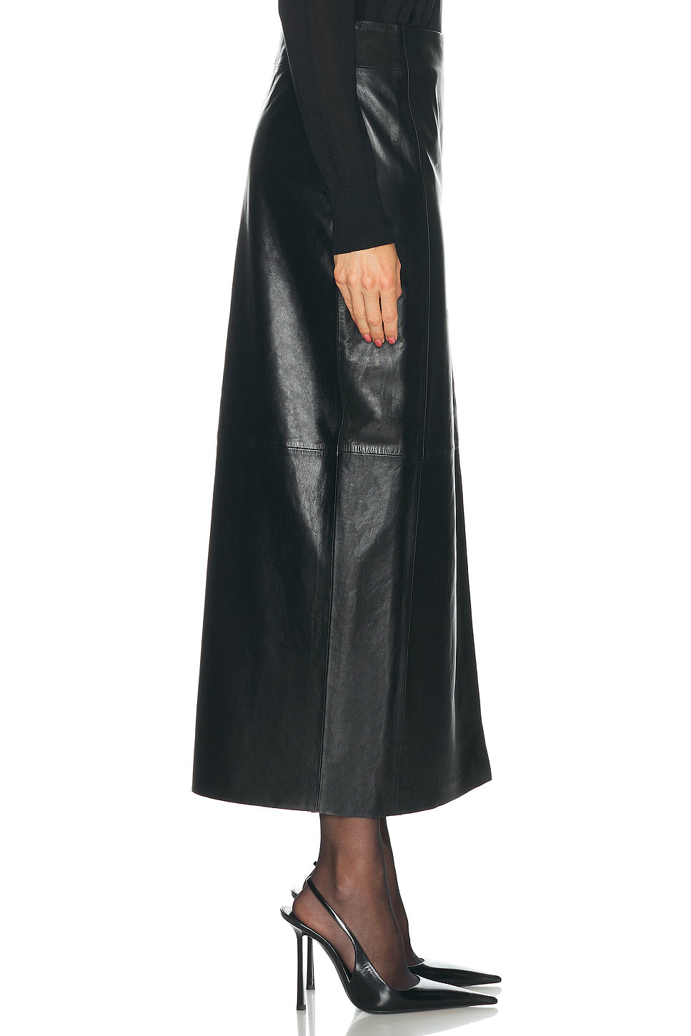 Leather Wrap Skirt