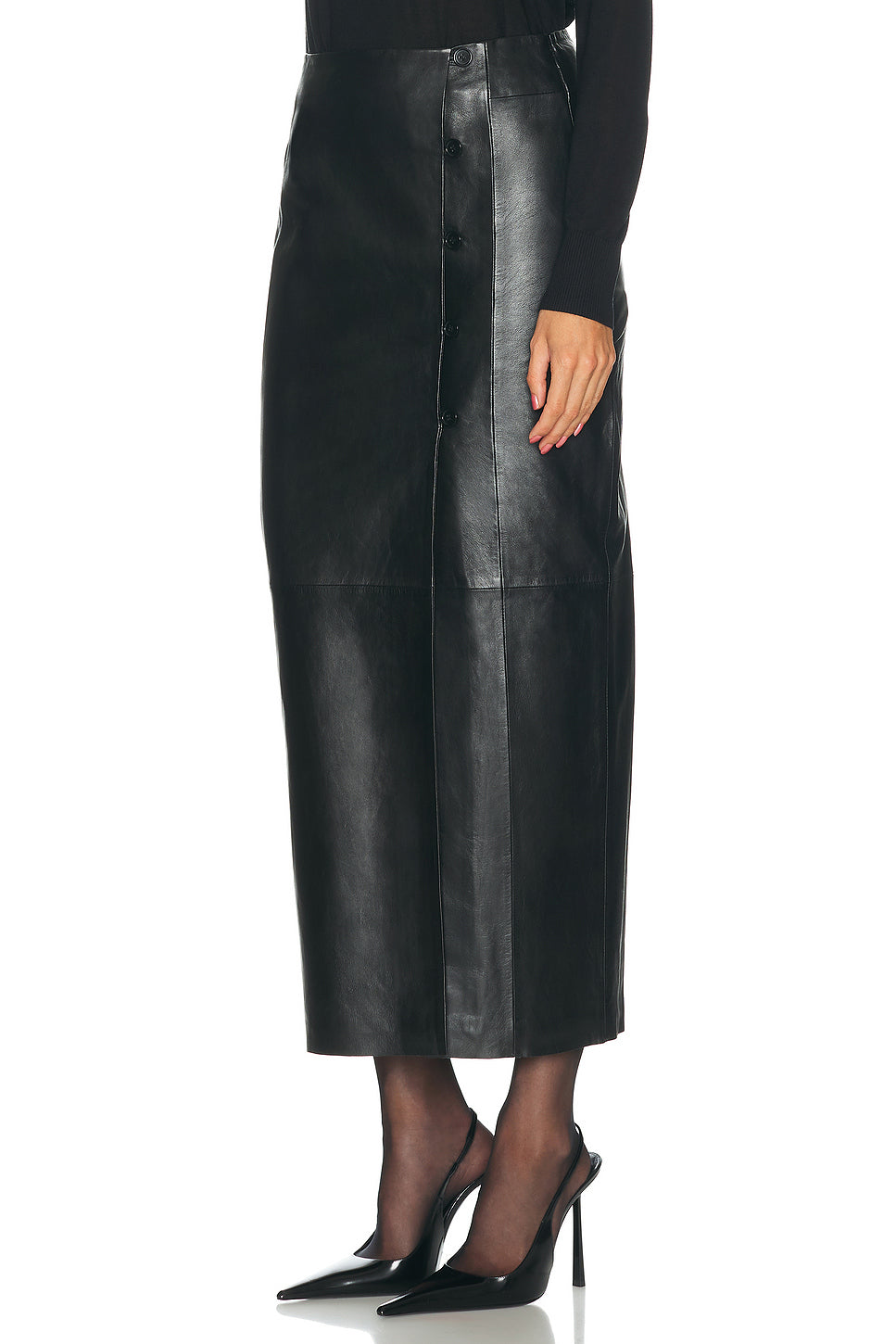 Leather Wrap Skirt