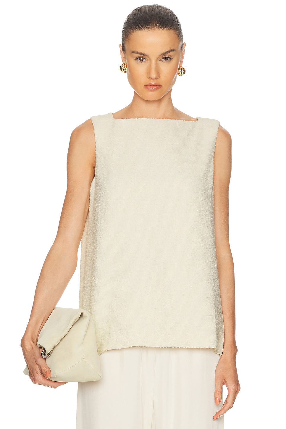 Open Back Boucle Top