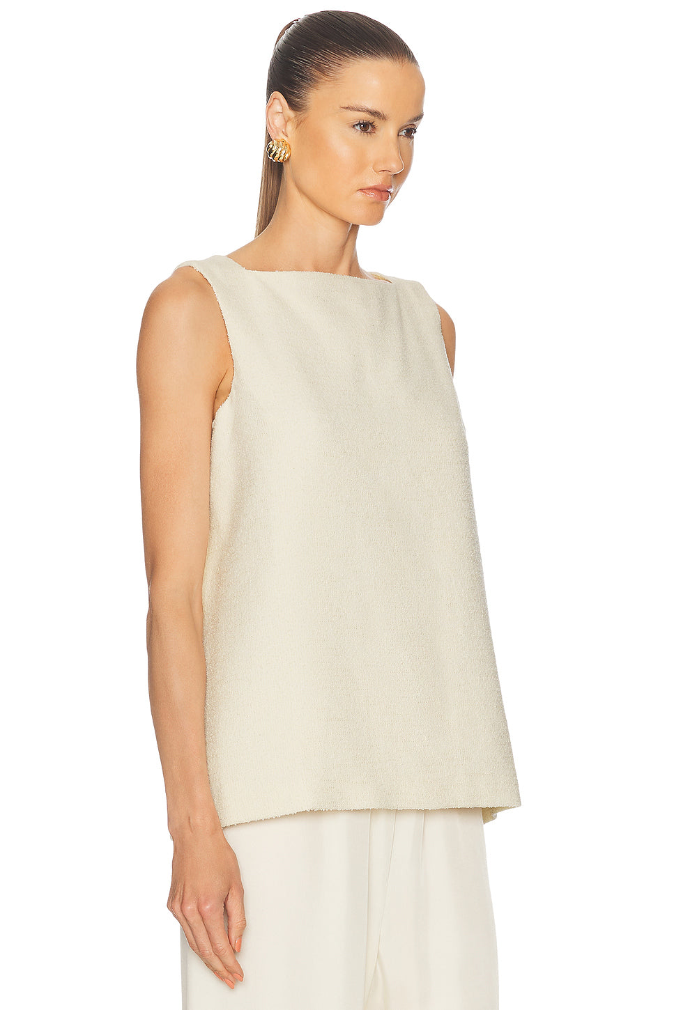 Open Back Boucle Top