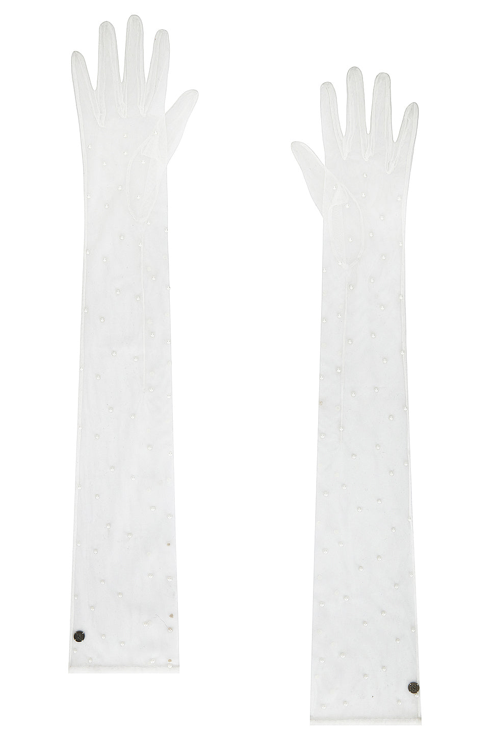 Tulle Pearls Extra Long Gloves