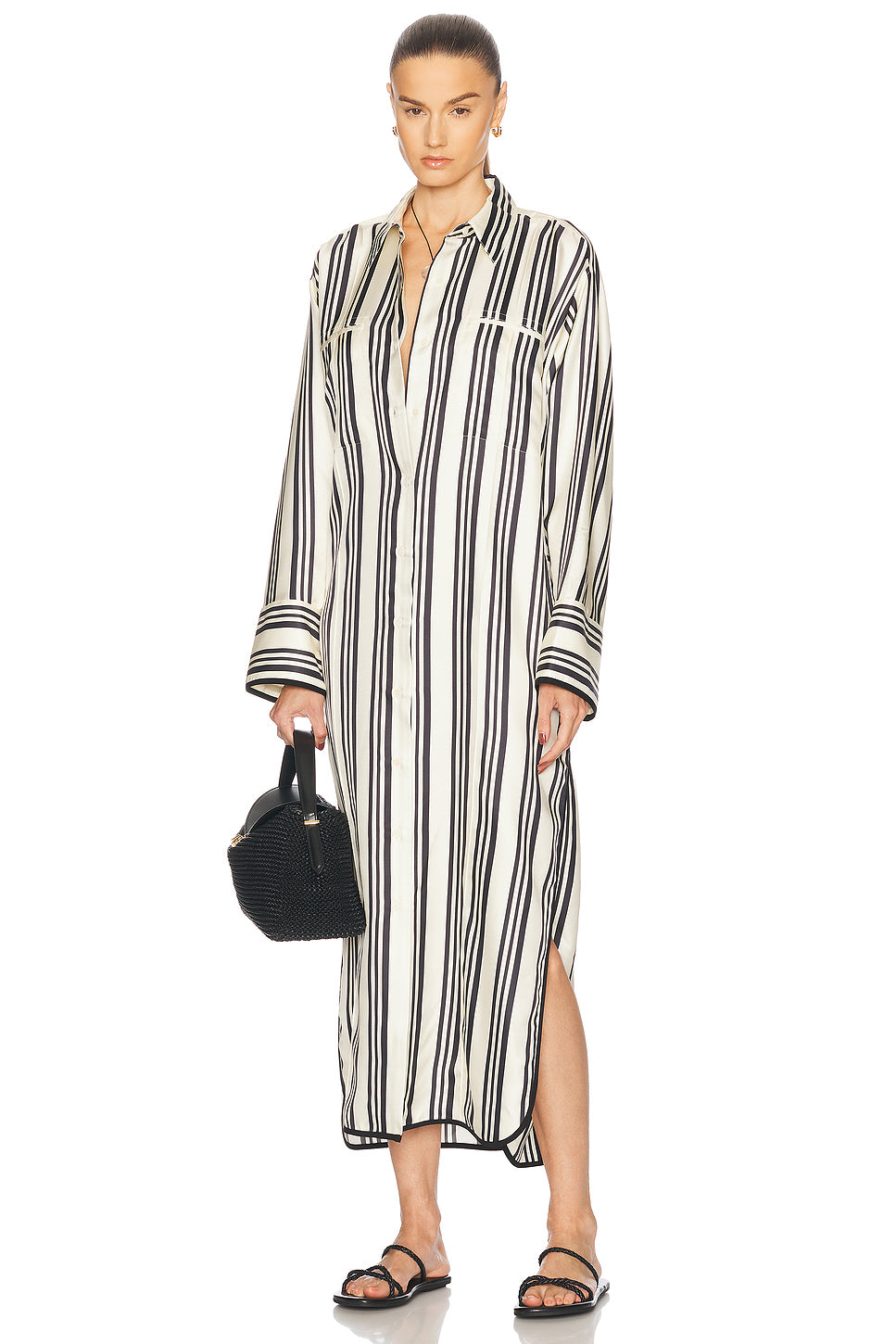 Viviana Stripe Shirt Dress