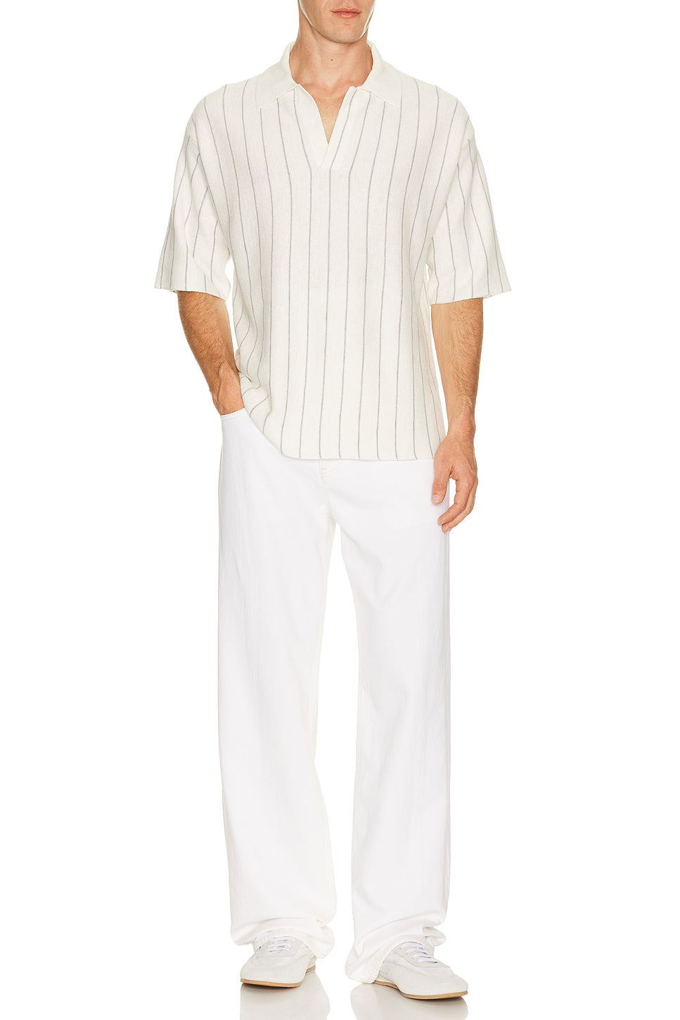 Short Sleeve Stripe Polo.