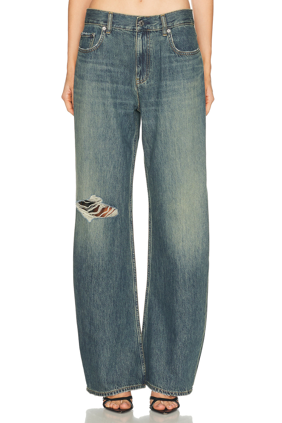 Relaxed Destroyed Bootcut Leg