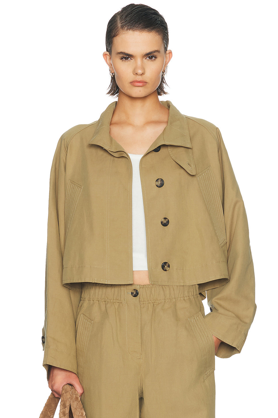 Cropped Trench Jacket