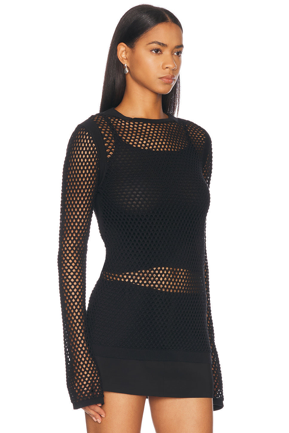 Mesh Long Sleeve Top