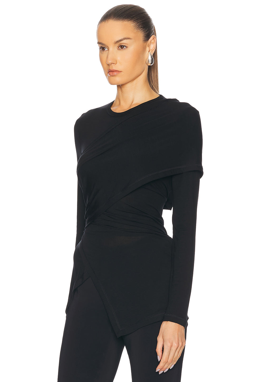 Draped Long Sleeve Top