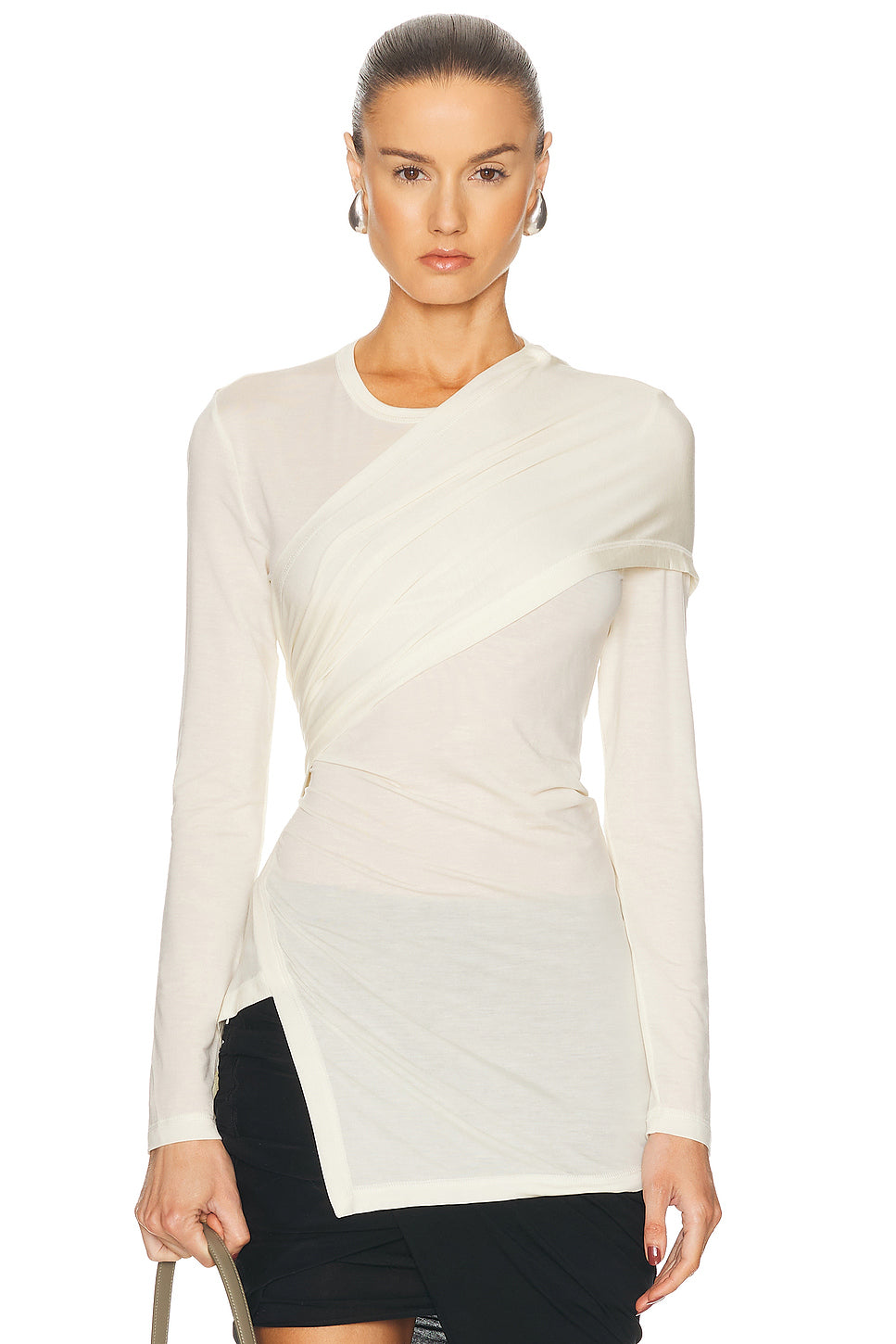 Draped Long Sleeve Top