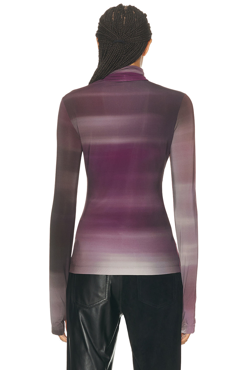 Long Sleeve Turtleneck Ombre Top