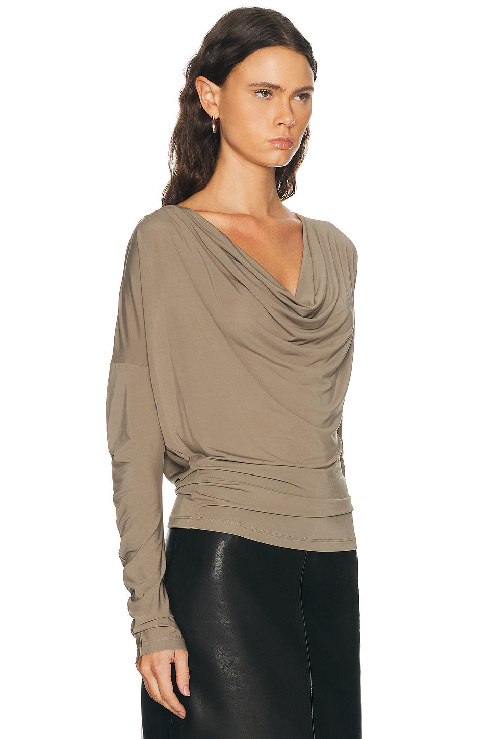 Cowl Long Sleeve Top