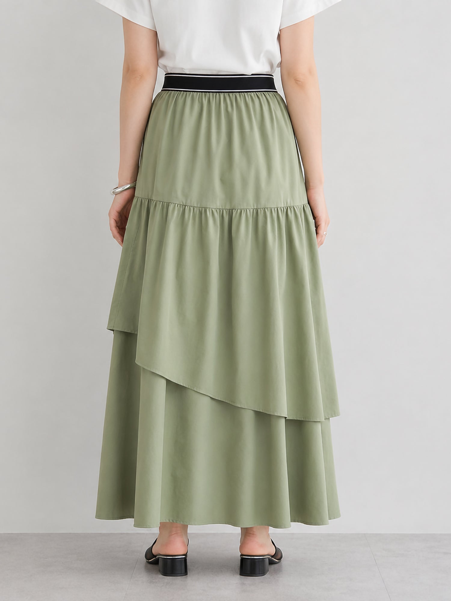 Hanae Waistline Frill Tiered Skirt