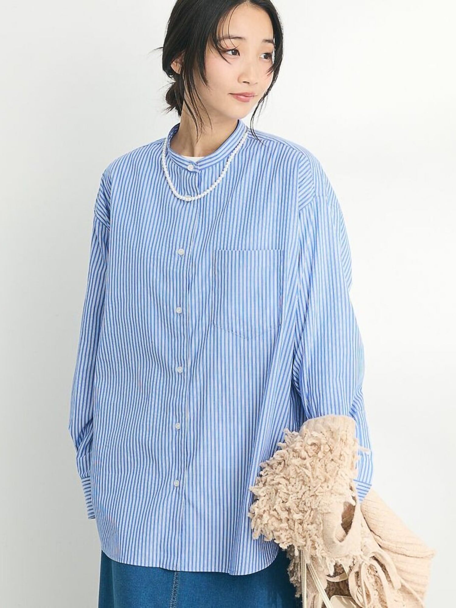 Hayato Band Collar Shirt