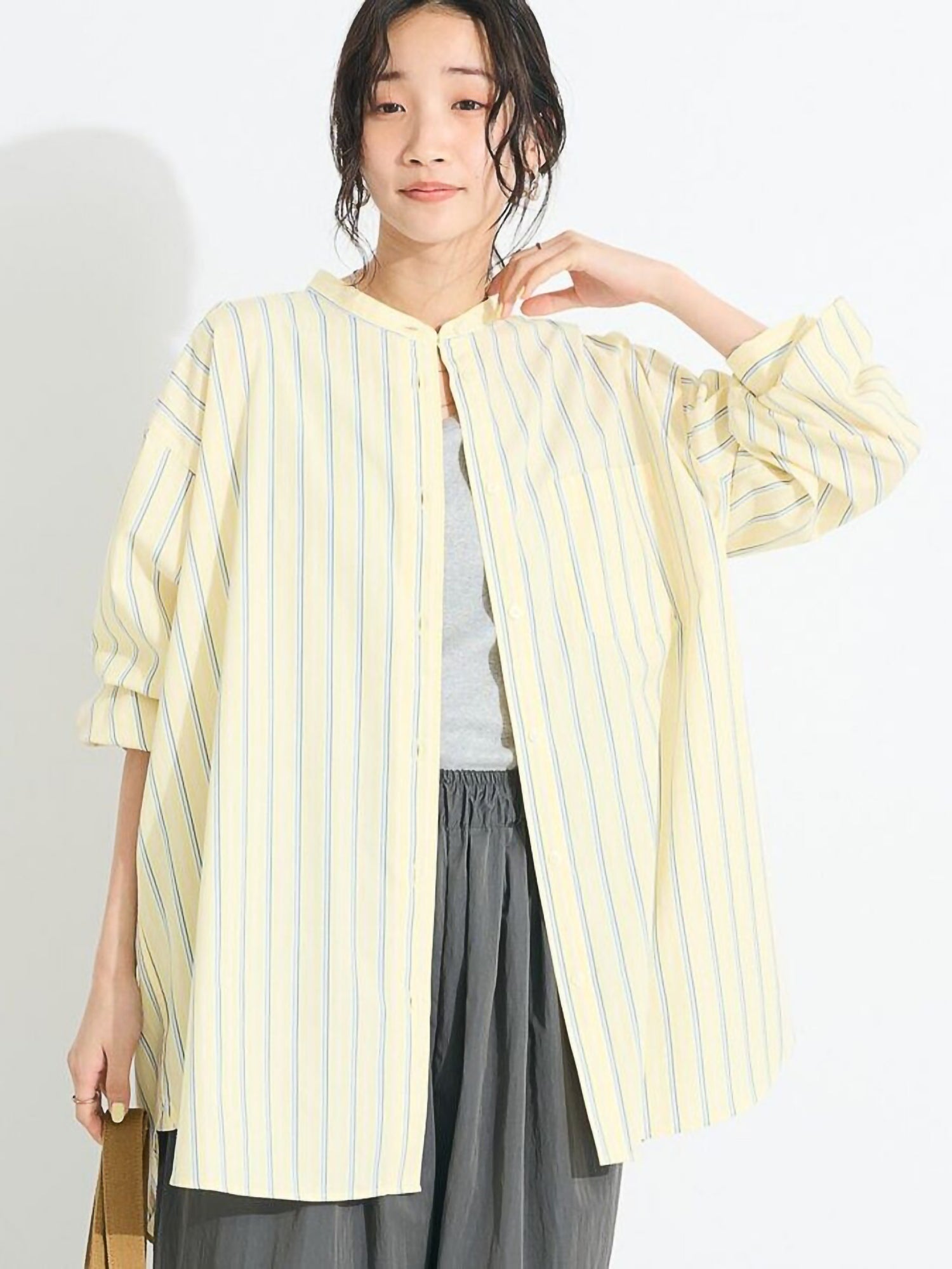 Hayato Band Collar Shirt