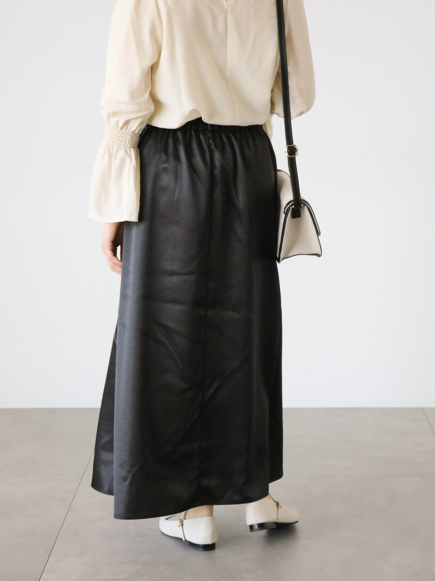 Hideko Satin Flared Skirt