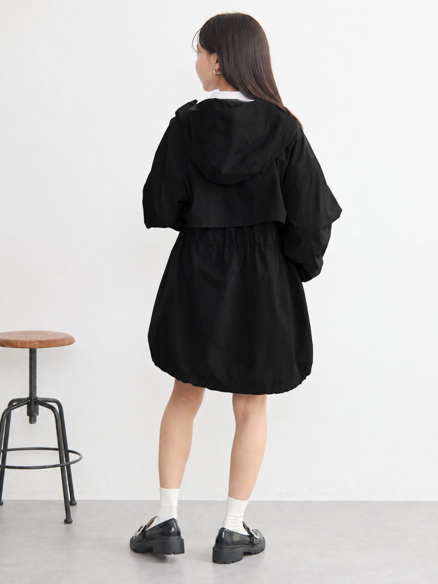 Himo Drawstring Mid-Length Hoodie