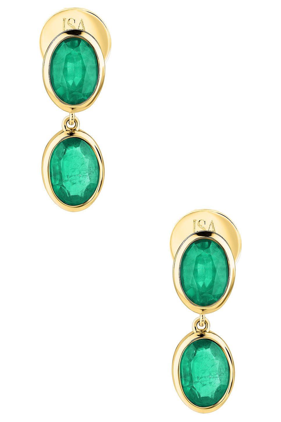 Double Drop Emerald Earrings