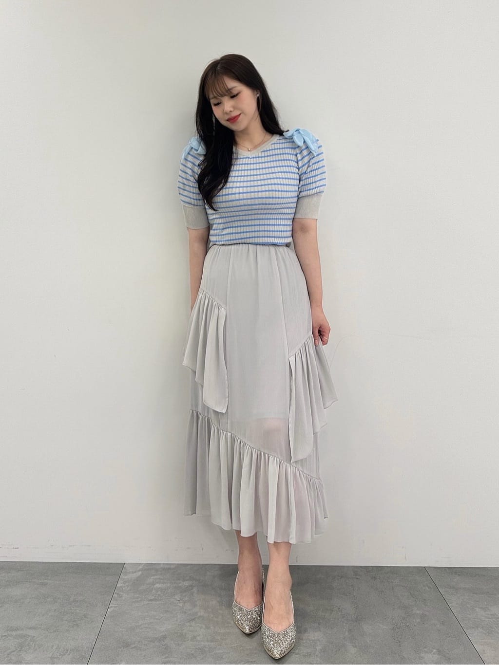 Isamu Sheer Willow Asymmetrical Skirt