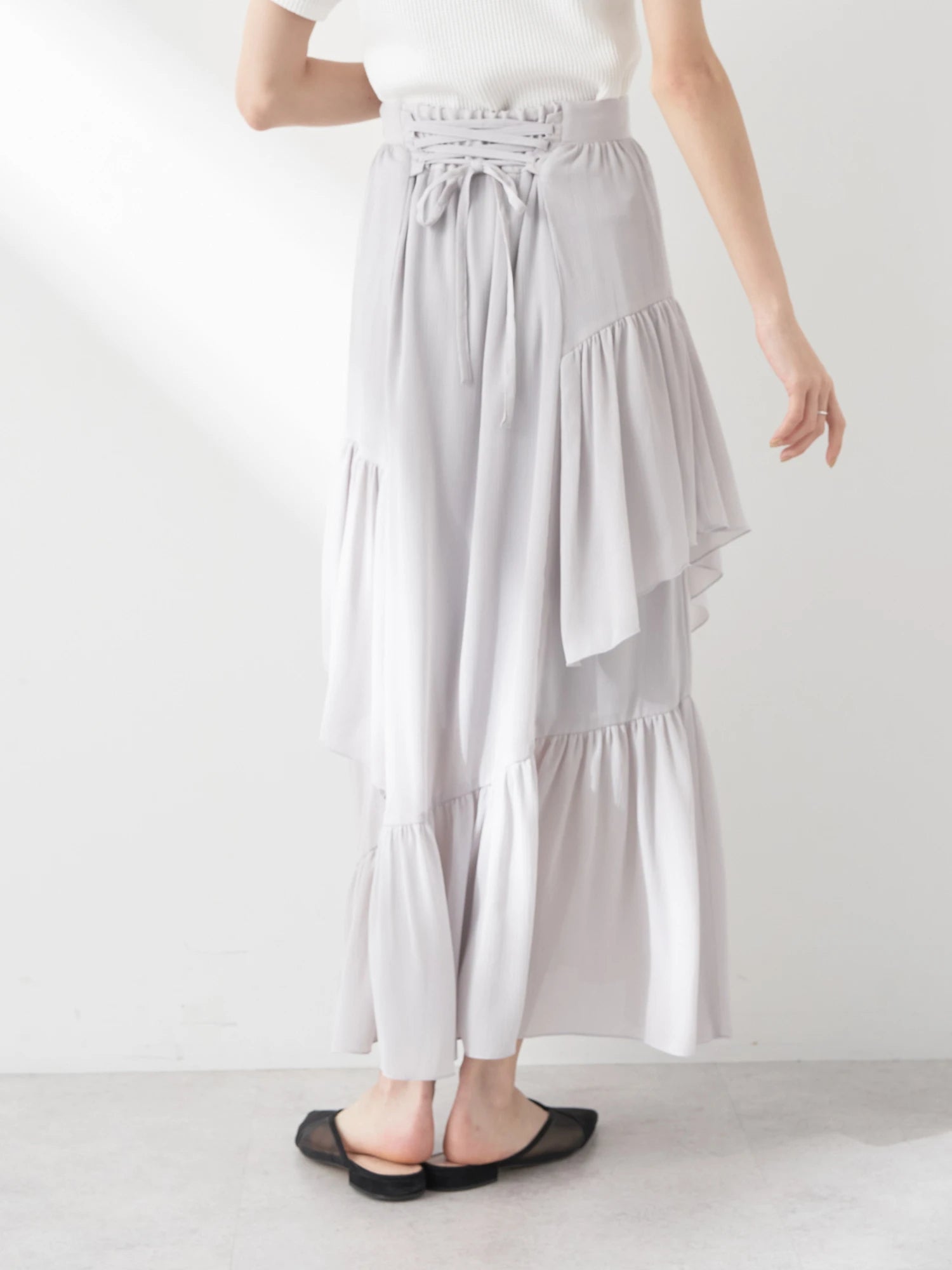 Isamu Sheer Willow Asymmetrical Skirt