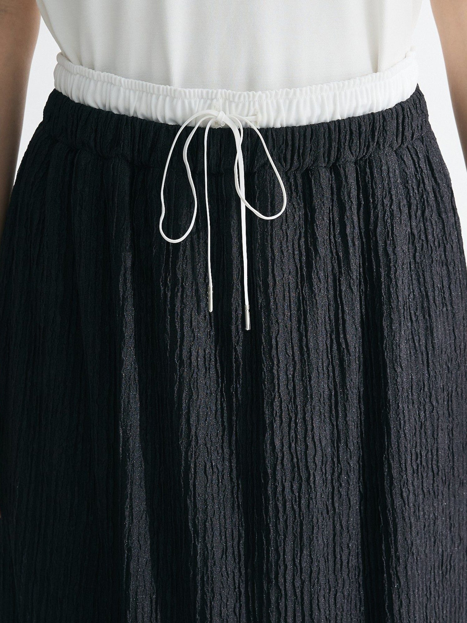 Isora Double-Waist Layered Easy Narrow Skirt