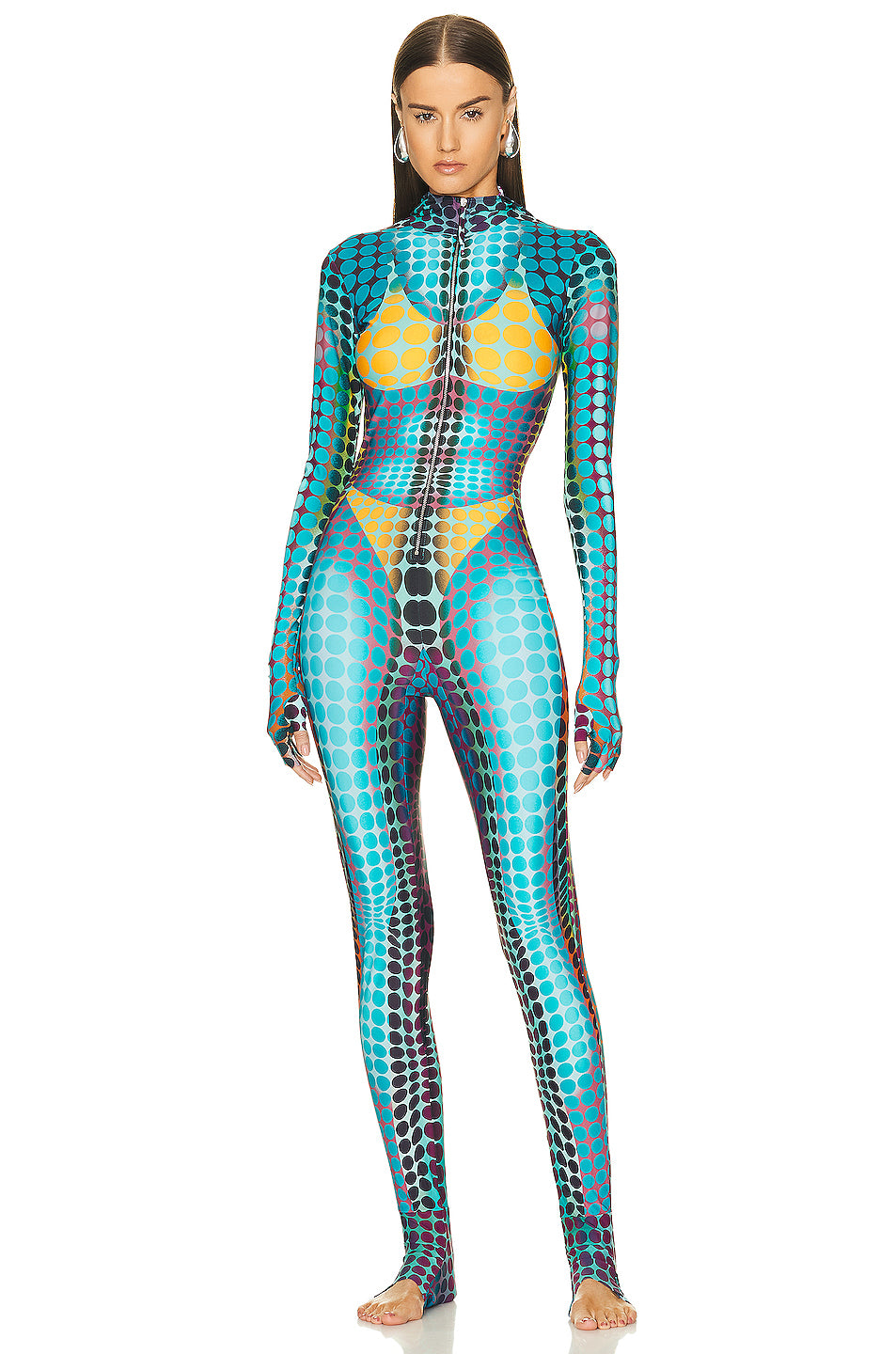 High Neck Hooded Jumpsuit