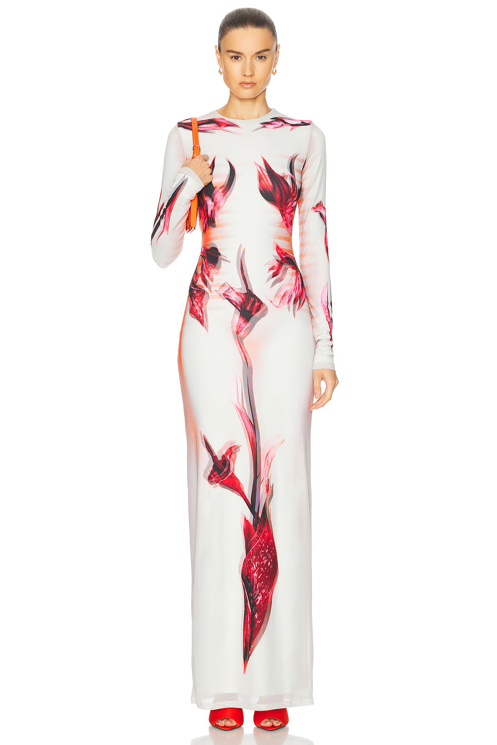 Flower Body Morphing Mariniere Long Dress