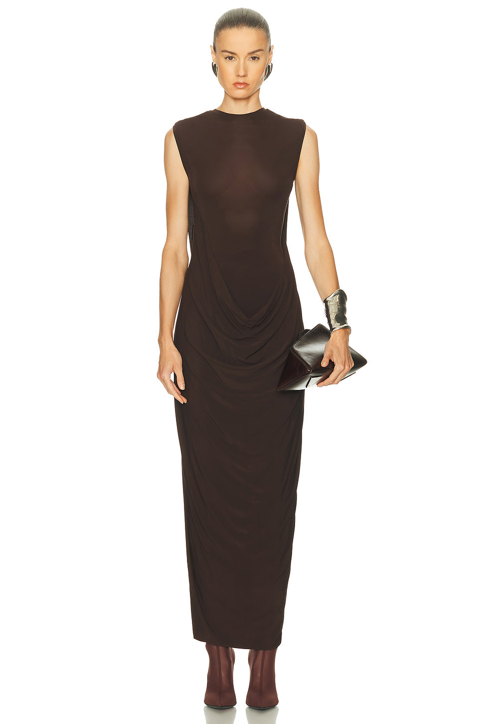 Draped Long Dress