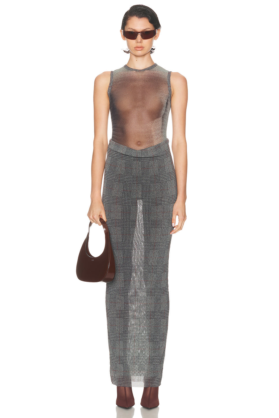 Body Shadow And Prince Of Wales Long Dress