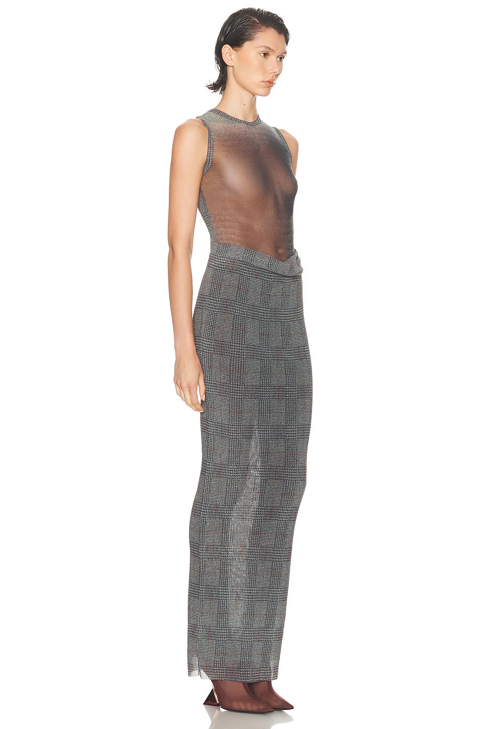 Body Shadow And Prince Of Wales Long Dress