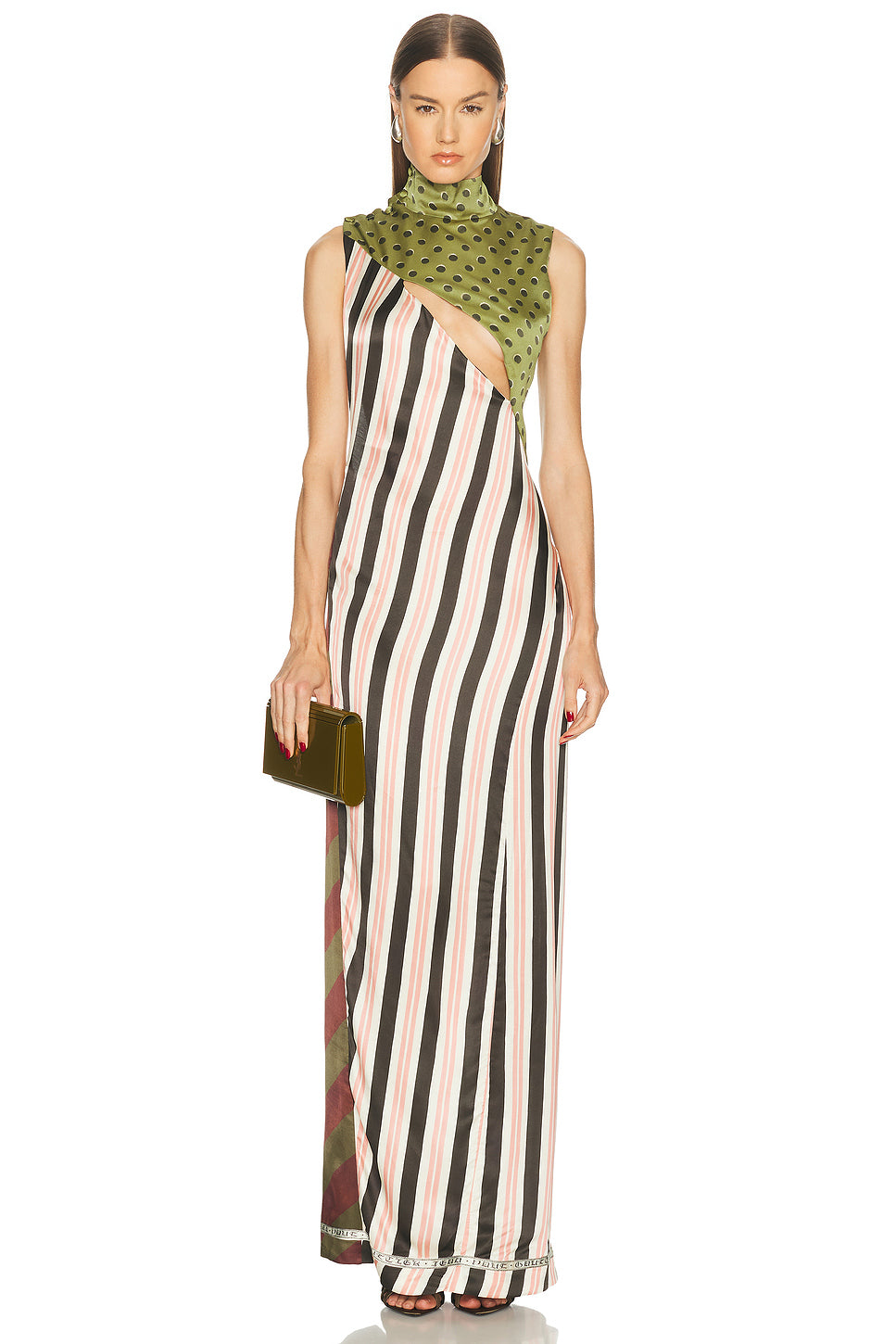 Patchwork Long Sleeveless Dress