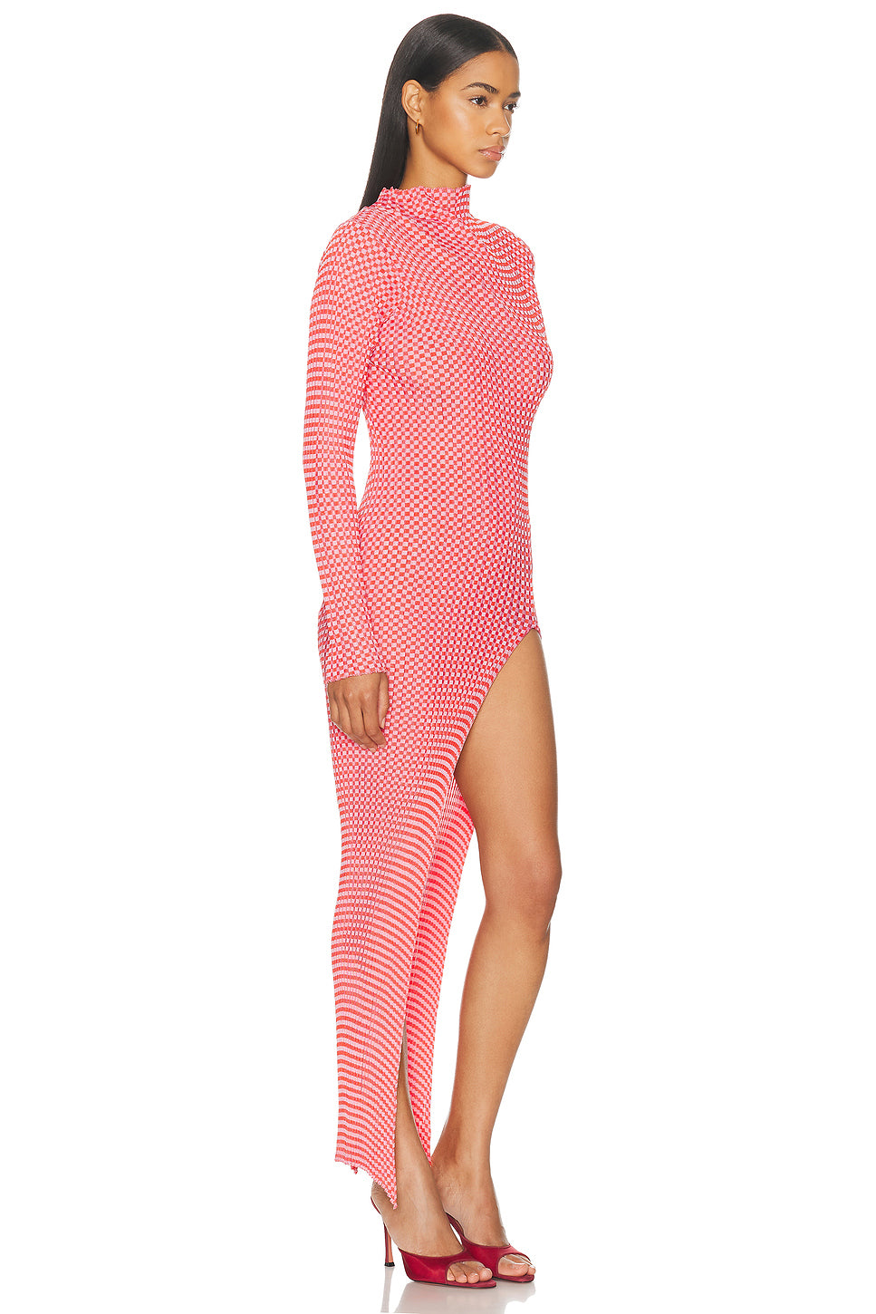 Long Sleeve Asymmetrical Dress
