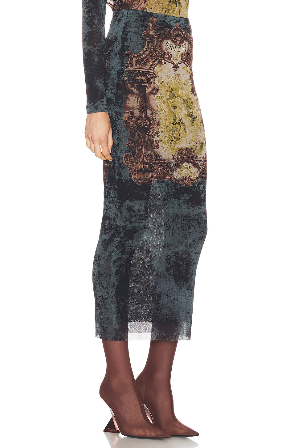 Medaillon Printed Long Skirt