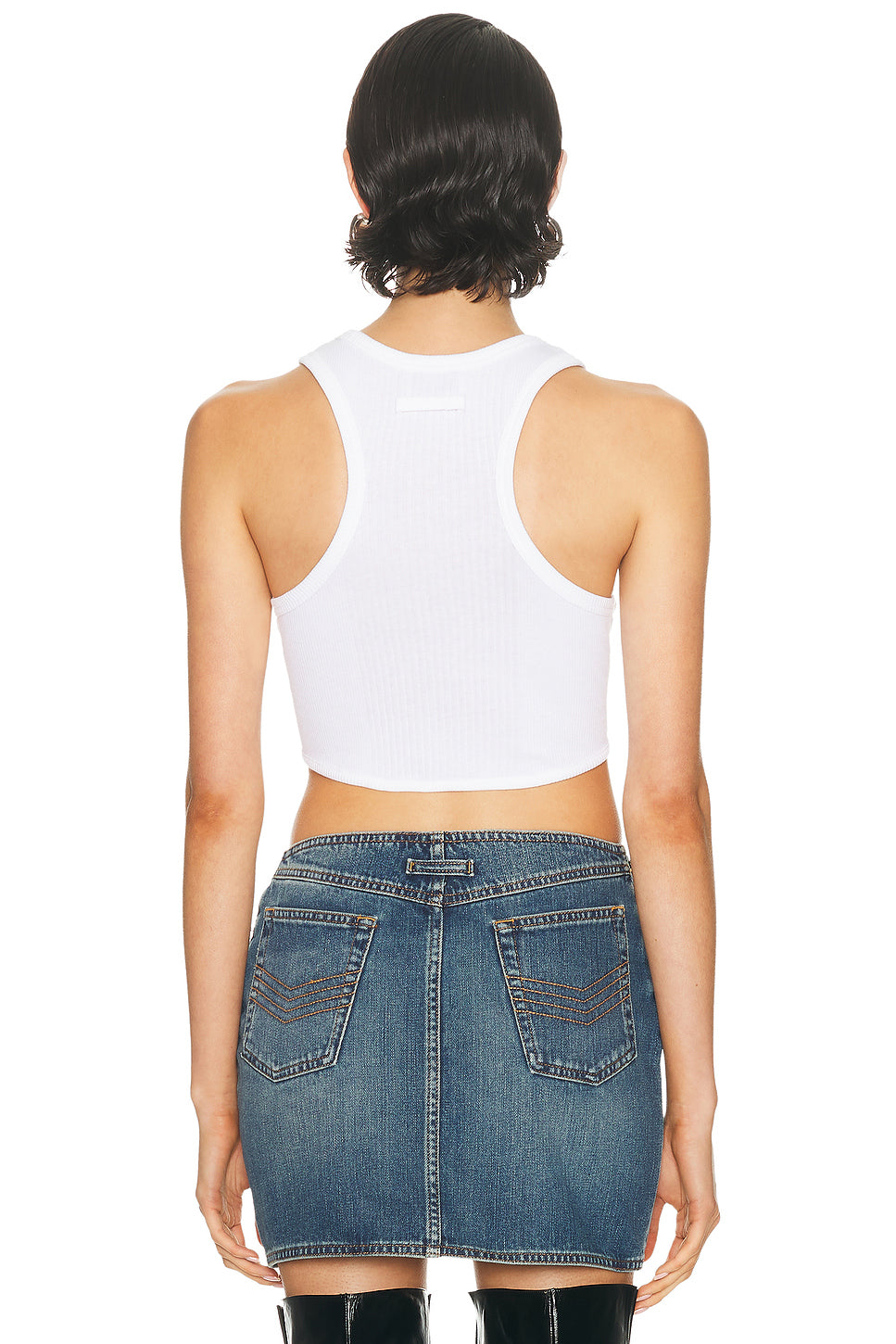 Lingerie Garter Ribbed Bra Top