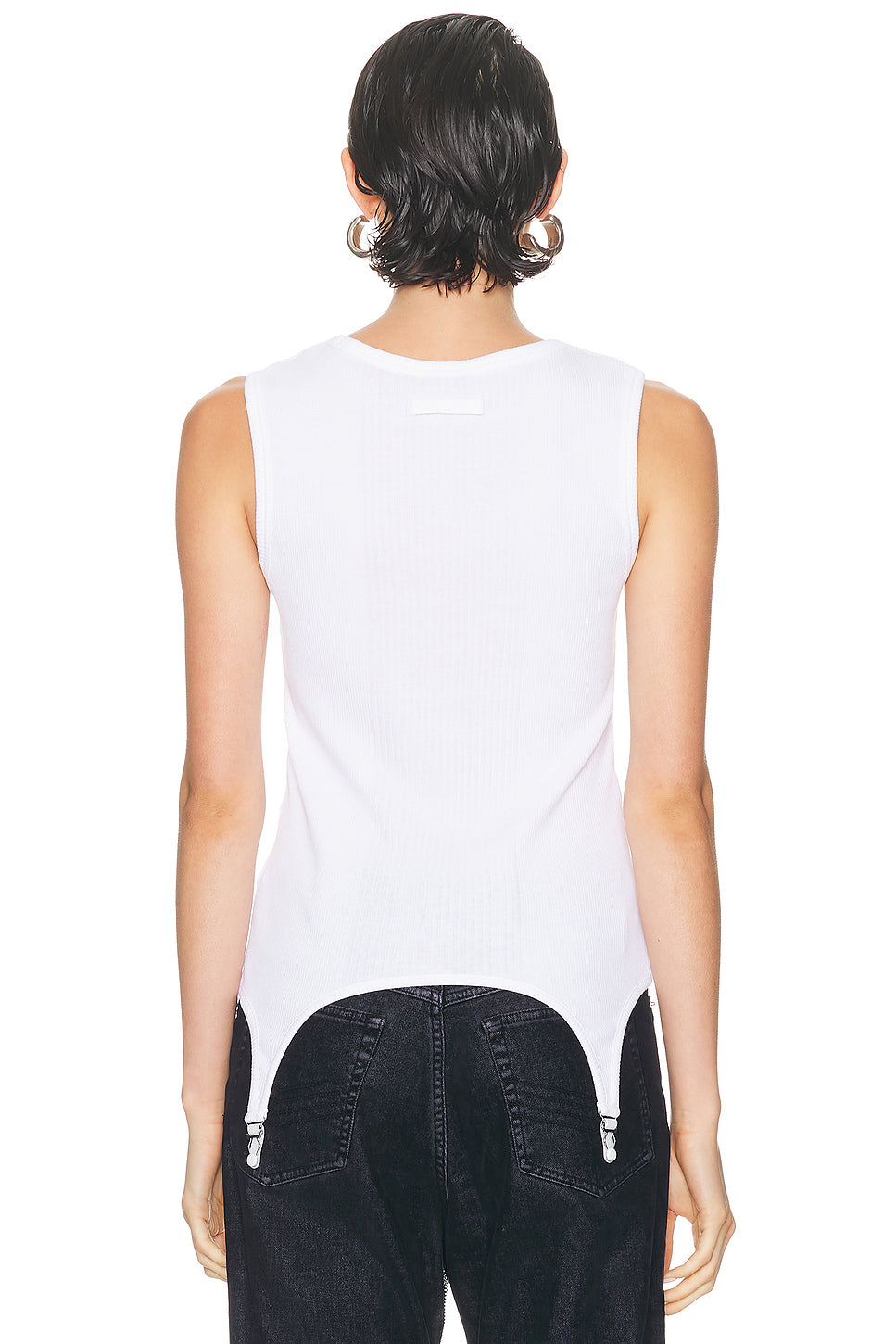 Lingerie Garter Ribbed Tank Top