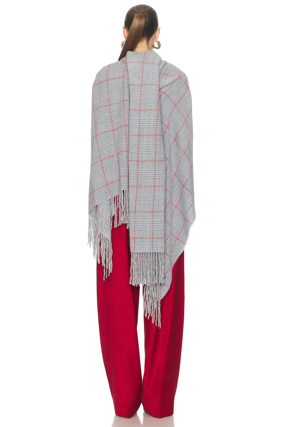 Back Closure Scarf Draped Top