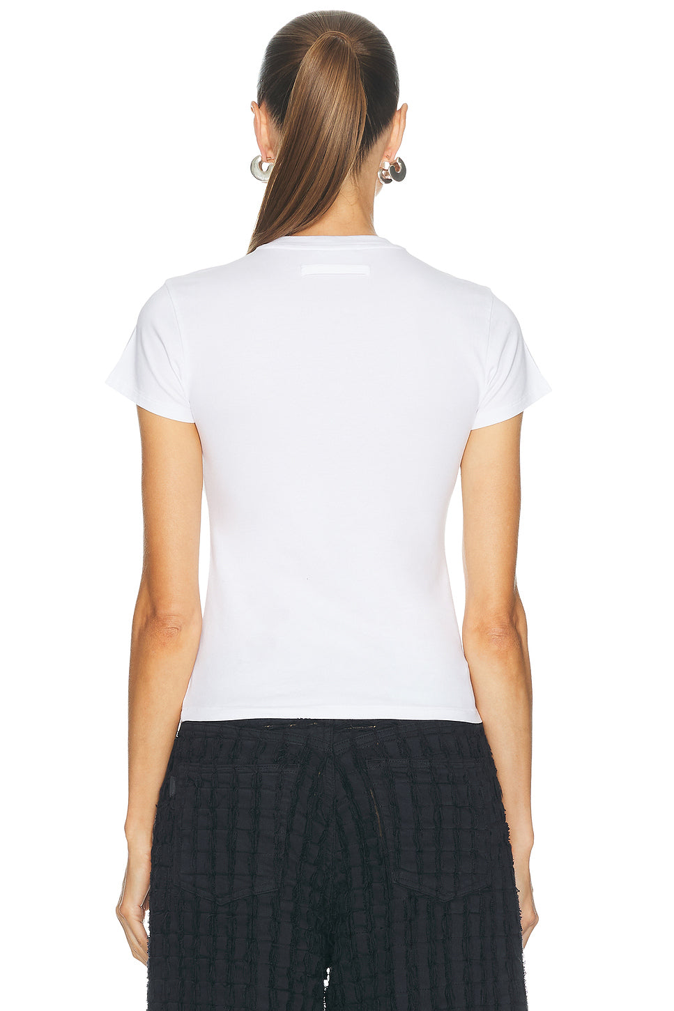 Stretch Cotton Jersey Printed JPG Logo Baby Tee