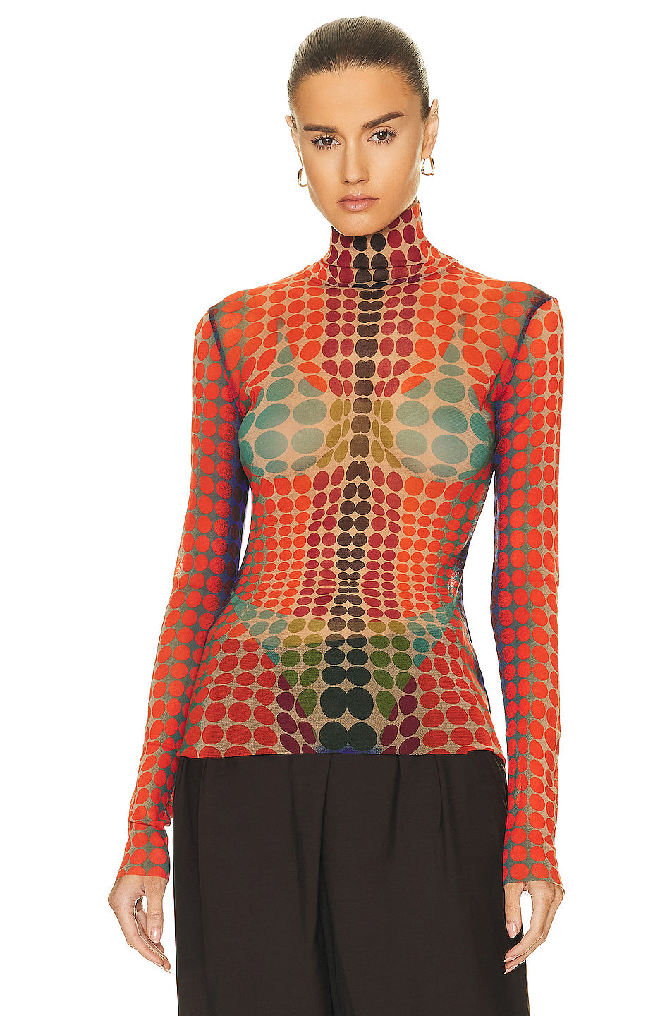 High Neck Long Sleeve Top