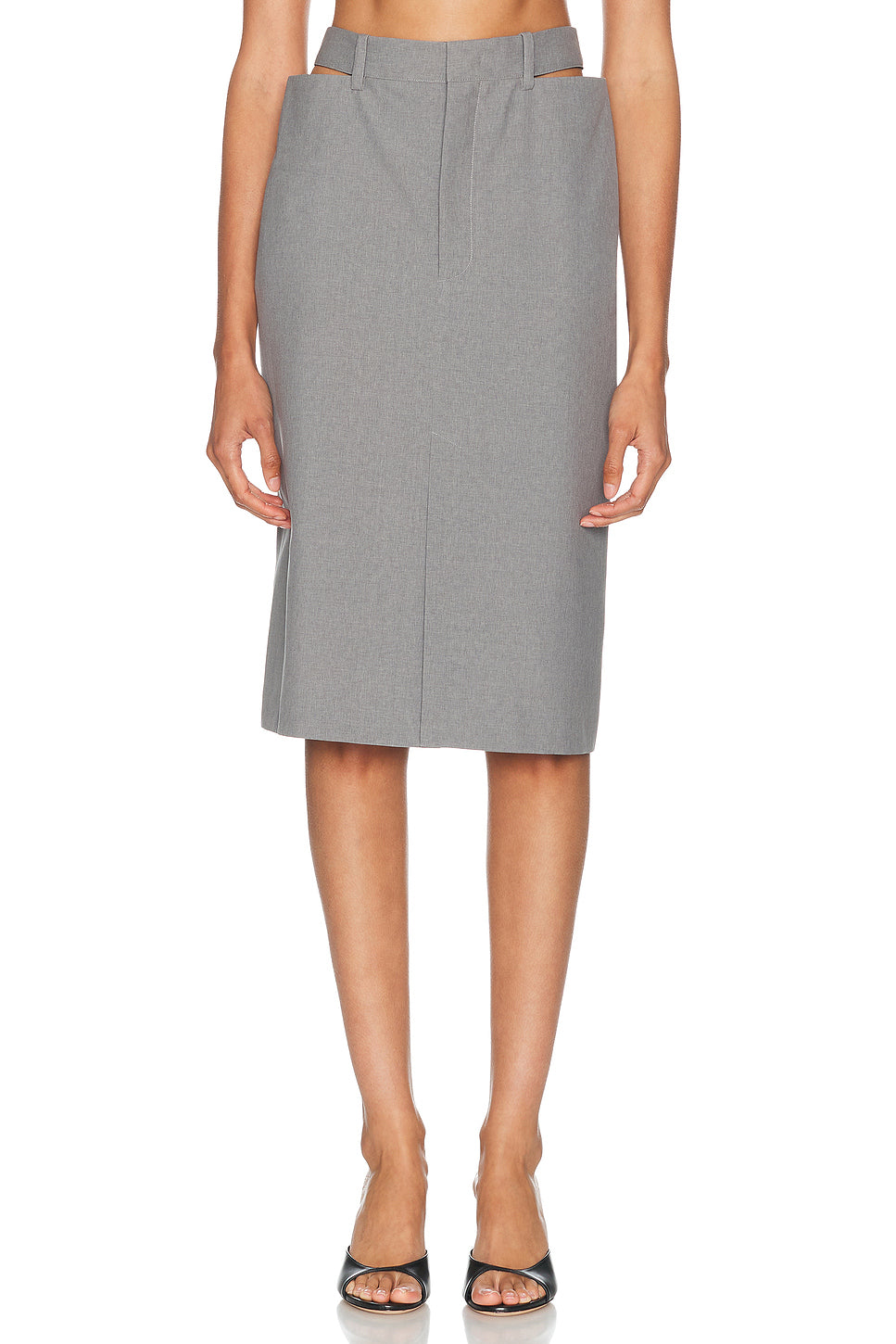 High Waisted Midi Skirt