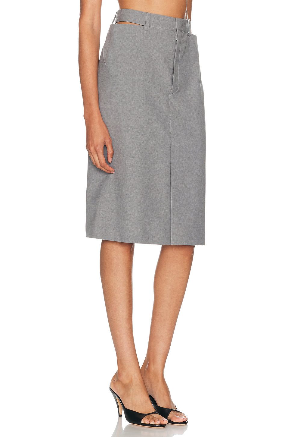 High Waisted Midi Skirt