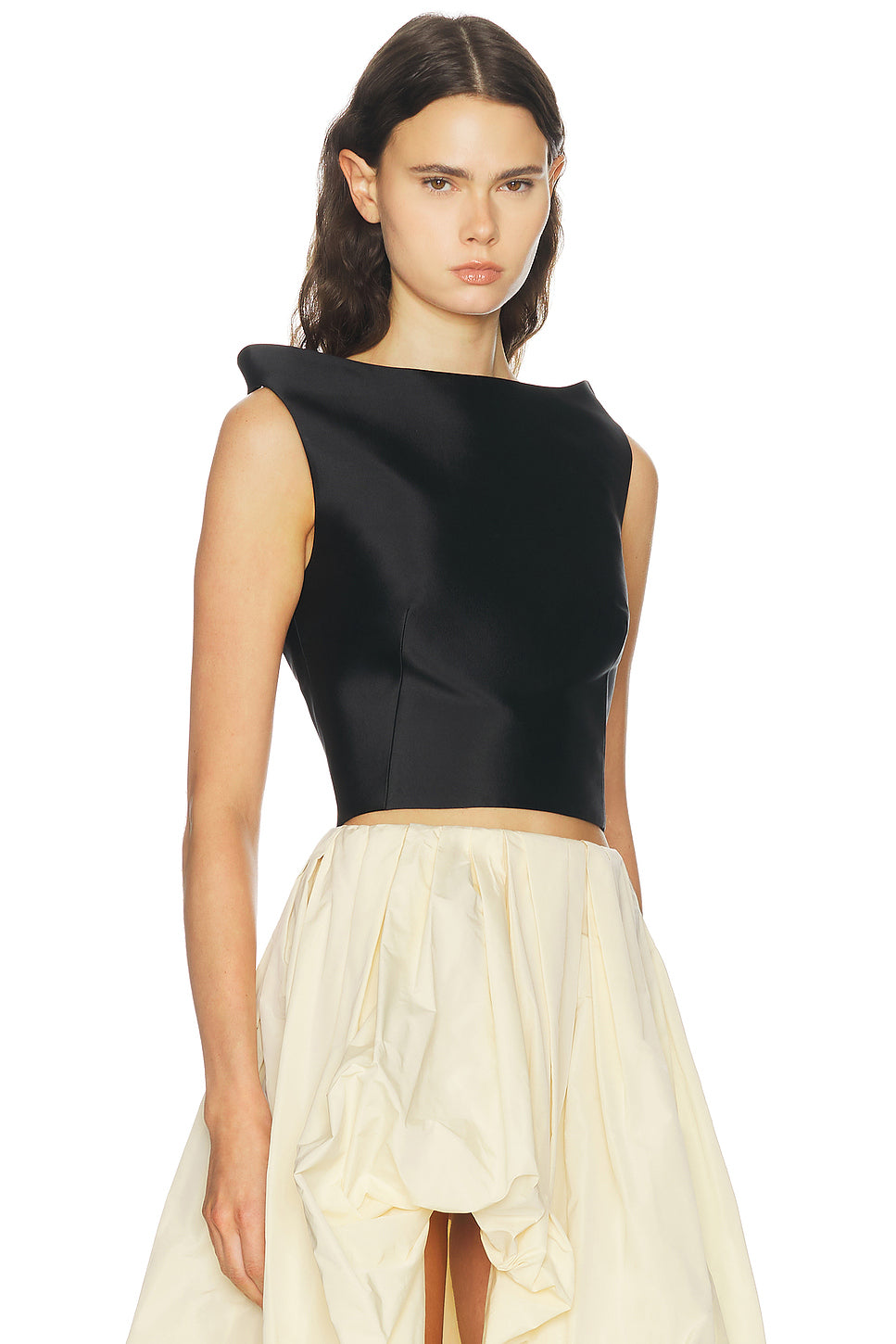 Sleeveless Floating Shoulder Top