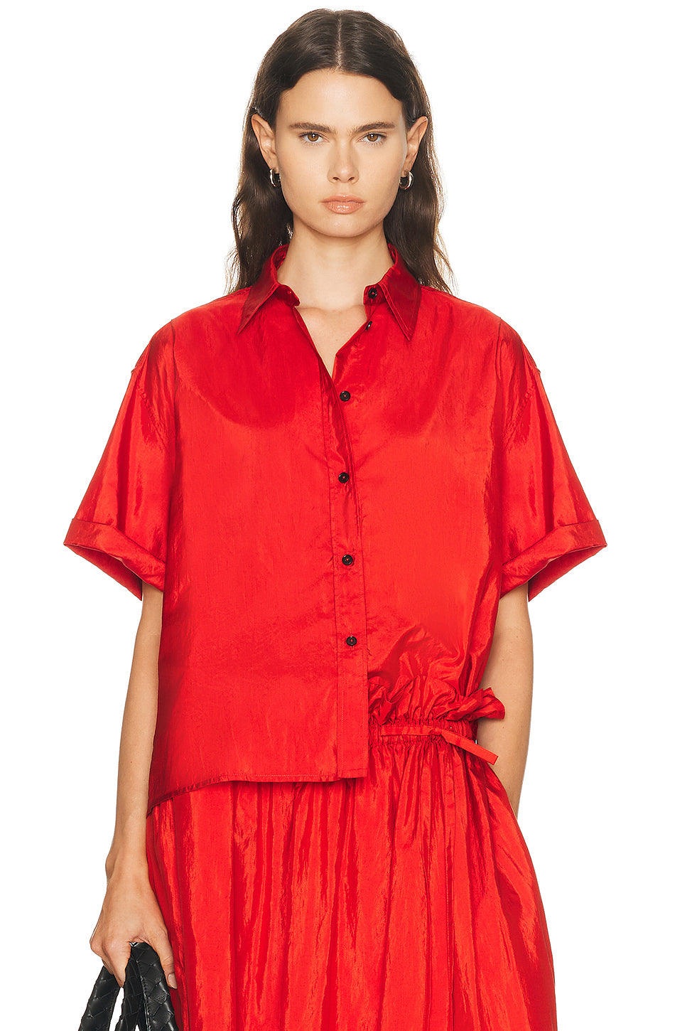 Short Sleeve Button Up Top